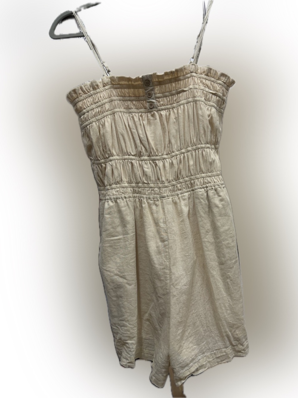Wishlist apparel Smocked Romper in Natural